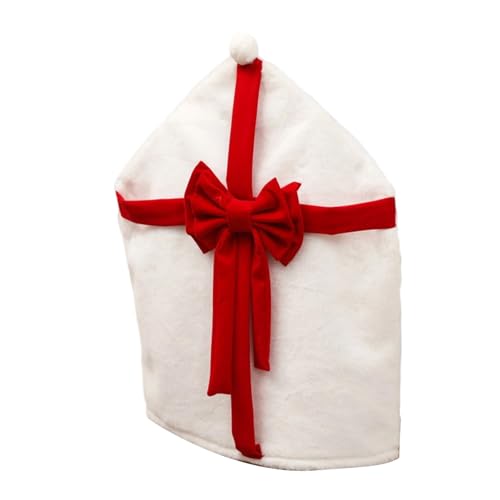 Watreketal Weihnachtsstuhl Cover Mit Dekorativem Bowknot Safe for Kids Family Silberwaren Halten Sie Weihnachten Dining Office Holiday Cover von Watreketal