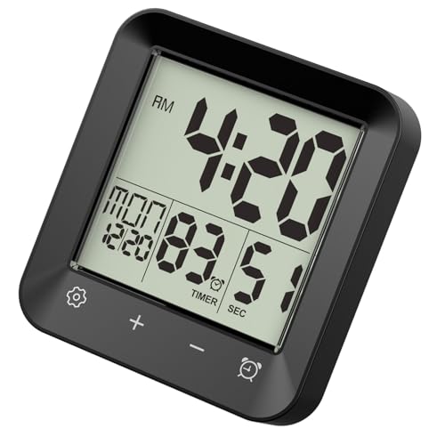 wasserdichte Wanduhr Dusche Timer Digitales Badezimmer Alarm Küche Küche Countdown Timer Digitale Duschuhren Badezimmer von Watreketal