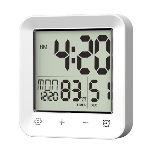 wasserdichte Wanduhr Dusche Timer Digitales Badezimmer Alarm Küche Küche Countdown Timer Digitale Duschuhren Badezimmer von Watreketal