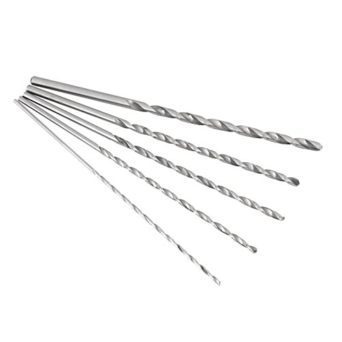 Watris Veiyi Holzbohrer Set 150mm Lang, 5 Stück HSS Direkt Schaft Spiralbohrer Set, Extra Lange Holzbohrer Bohrer Set für Holz, 2 mm, 3 mm, 3,5 mm,4 mm, 5 mm von Watris Veiyi