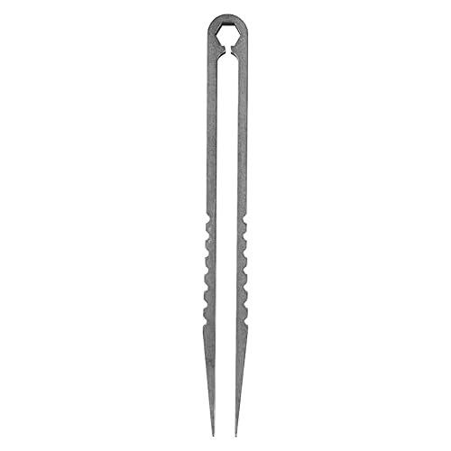 Watris Veiyi Mini Pinzette, EDC Titanium Tweezer, Tragbar Outdoor Pinzetten, Multifunktional, mit Rutschfester Griff, für Camping, Outdoor, Reisen, Elektronik (83mm)(Grau) von Watris Veiyi