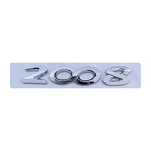 Watsky 3D Auto Chrom Kofferraum Badge,für Peugeot 2008 3008 4008 5008 zurück Emblem Logo Schriftzug Aufkleber Zubehör,B von Watsky