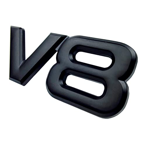 Watsky 3D Auto Chrom Kofferraum Badge,für V8 zurück Emblem Logo Schriftzug Aufkleber Zubehör,A von Watsky