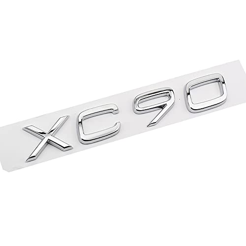 Watsky 3D Auto Chrom Kofferraum Badge,für Volvo XC40 XC60 XC90 zurück Emblem Logo Schriftzug Aufkleber Zubehör,C von Watsky