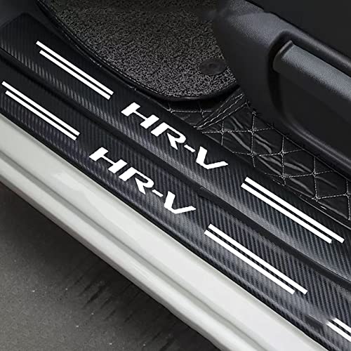 Watsky 4 Stück Carbon Fiber TüRschweller Schutzpedal Abdeckung,für Honda HRV Auto Einstiegsleisten Schutz Kratzfest Aufklebe von Watsky