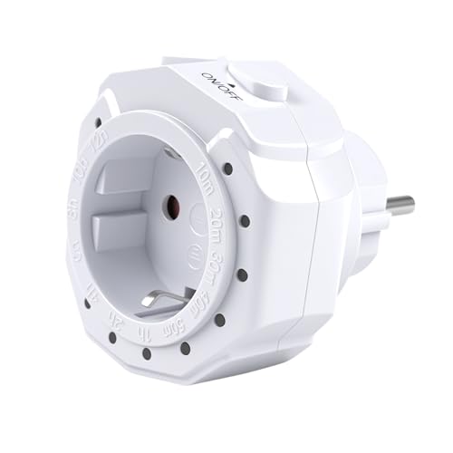 Countdown zeitschaltuhr steckdose12-Stunden Zeitschaltuhr AC 230V 16A 3680W LED Anzeigeleuchte zeitschaltuhr digital 12 Zeitbereiche 2-Tasten Countdown Timer Steckdose TM12 von Wattive