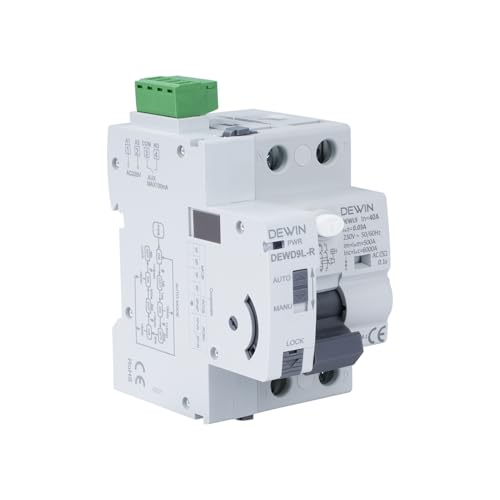 Fi schutzschalter automatische wiedereinschaltung 40A 30MA Leckageschutzschalter fi schalter 2 polig AC220V leitungsschutzschalter RCCB Intelligenter Leistungsschalter DEWD9L-R von Wattive