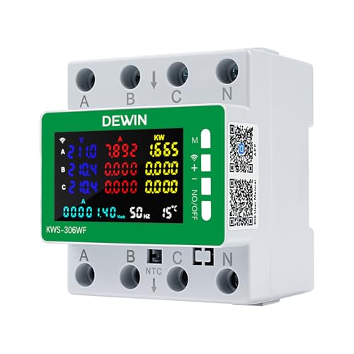 Wattive Stromzähler 3 Phasen, 9 in 1 Wlan Tuya Smart Meter Digitaler Stromzähler Hutschiene Drehstromzähler AC 85-290V 0-80A Wechselstromzähler KWh Zähler Amperemeter Wattive Stromzähler 3 Phasen, 9 in 1 Wlan Tuya Smart Meter Digitaler Stromzähler Hutschiene Drehstromzähler AC 85-290V 0-80A Wechselstromzähler KWh Zähler Amperemeter von Wattive