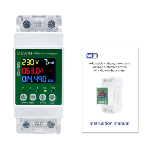 Wattive WLAN 1 Phasig Stromzähler Hutschiene 230VAC Tuya Smart Meter Wechselstromzähler KWh Zähler Voltmeter LCD Digitaler Stromzähler mit Überspannungs-, Unterspannungs- und Überstromschutz Wattive WLAN 1 Phasig Stromzähler Hutschiene 230VAC Tuya Smart Meter Wechselstromzähler KWh Zähler Voltmeter LCD Digitaler Stromzähler mit Überspannungs-, Unterspannungs- und Überstromschutz von Wattive