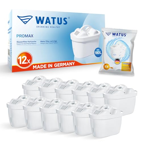 Watus Wasserfilter Kartuschen, für Brita Maxtra+ und Maxtra, Style, Marella, Elemaris, für Ersatz Brita Filterpatronen, Made in Germany (12) von Watus