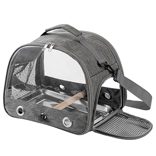 Vogel Tragetasche mit Transparentem PVC-Fenster Papageien Reiserucksack Tragbare Faltbare Rucksack für Kleine Haustier von Watwass