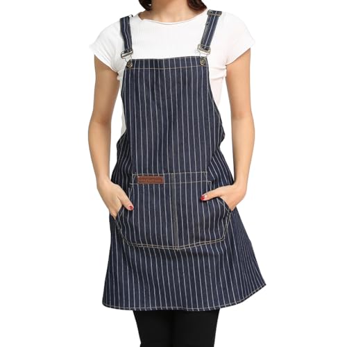 Watwass Verstellbare Schürze Madame Mädchen Küche Garten Grill Schürzen Küche Kellnerinnen mit Taschen von Watwass