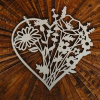 Wandbild Blume/Blumenwiese Blümchen Frühling Frühjahr Türdeko Türschild Türdekoration Boho Holz Laserschnitt Lasercut von Wauziliebe2022