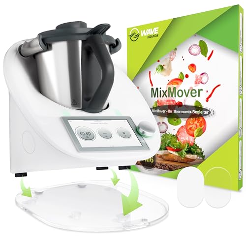 Wave Brands | Gleitbrett Thermomix TM6 | MIXMOVER | Zubehör für TM5 und TM6 | einfaches Gleiten für Küchenmaschine | hochwertiges Acryl in klar/transparent von Wave Brands