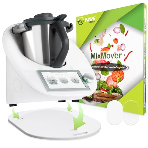Wave Brands | Gleitbrett Thermomix TM6 | MIXMOVER | Zubehör für TM5 und TM6 | einfaches Gleiten für Küchenmaschine | hochwertiges Acryl in weiß von Wave Brands