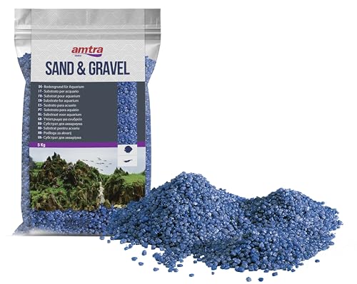 Amtra Blue Ceramized Quartz – Feiner Quarz-Aquariumsand, für Süß oder Salzwasser, 2–3 mm Körnung, Menge 5 kg von Croci