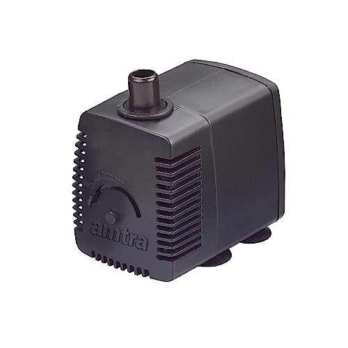 Amtra Stream 480 – Tauchpumpe für Aquarien, geräuschlos, einstellbarer Wasserdurchfluss, 480 l/h – 5,0 W – 220 V, kleine Wasserpumpe für Springbrunnen für Katzen, Teiche und Springbrunnen von Croci