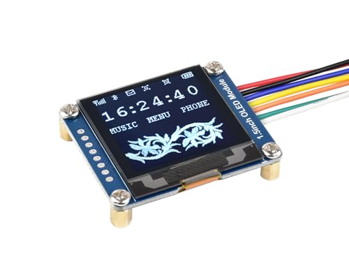 Waveshare 1.5inch OLED Display Module 128x128 Pixels 16-bit Grey Level with Embedded Controller Communicating via SPI or I2C Interface Waveshare 1.5inch OLED Display Module 128x128 Pixels 16-bit Grey Level with Embedded Controller Communicating via SPI or I2C Interface von Waveshare
