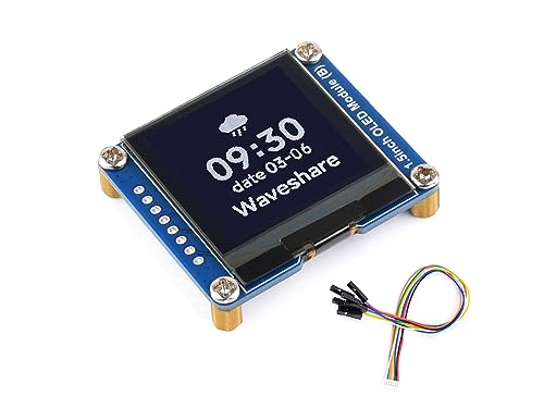 1.5 Zoll OLED Bildschirm Modul 128×128 Pixel Schwarz/Weiß Display Farb OLED für Raspberry Pi/Arduino/STM32, 4-Draht SPI und I2C Schnittstellen, 3.3V/5V 1.5 Zoll OLED Bildschirm Modul 128×128 Pixel Schwarz/Weiß Display Farb OLED für Raspberry Pi/Arduino/STM32, 4-Draht SPI und I2C Schnittstellen, 3.3V/5V von Waveshare