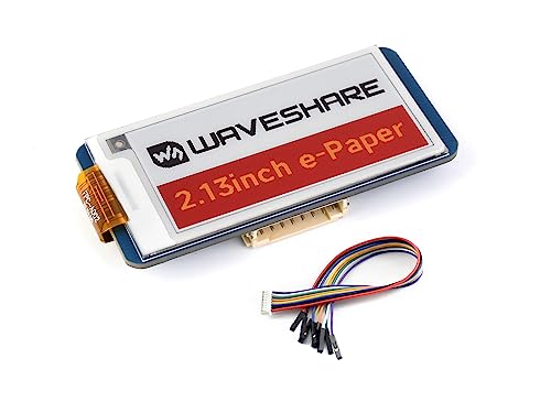2.13 Zoll E-Ink HAT Schwarz Weiß Rot Gelb 4-Farben E-Paper Display für Arduino/Raspberry Pi/Jetson Nano/STM32, 250x122 Pixel Auflösung, SPI Kommunikation, Kompatibel mit 3.3V / 5V MCUs 2.13 Zoll E-Ink HAT Schwarz Weiß Rot Gelb 4-Farben E-Paper Display für Arduino/Raspberry Pi/Jetson Nano/STM32, 250x122 Pixel Auflösung, SPI Kommunikation, Kompatibel mit 3.3V / 5V MCUs von Waveshare