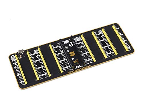 Waveshare GPIO Extension Board für Raspberry Pi Pico, Vier Sätze 2x20 Standard Raspberry Pi Pico GPIO Header zum Anschließen Weiterer Erweiterung Module, USB Stromeingangsanschluss Waveshare GPIO Extension Board für Raspberry Pi Pico, Vier Sätze 2x20 Standard Raspberry Pi Pico GPIO Header zum Anschließen Weiterer Erweiterung Module, USB Stromeingangsanschluss von Waveshare