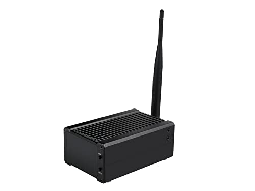 Waveshare NAS All-In-One Mini-Computer Schwarz Aluminium Bodenmontage mit Raspberry Pi CM4, 2x SATA Slots, SPI LCD Display, für Home Office, keine Expertenkenntnisse erforderlich von Waveshare