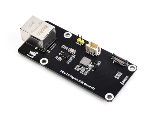 Waveshare PCIe zu Gigabit ETH Board für Raspberry Pi 5, PCIe Adapter Unterstützt Raspberry Pi OS, Unterstützt Stromversorgung über PCIe-Kabel, Treiber-frei, Plug und Play von Waveshare