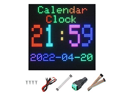 RGB LED Matrix Panel 64×64 Pixel, 3mm Pitch 4096 Einzelne RGB LEDs Vollfarb Display Unterstützt Arduino, Raspberry Pi, Einstellbare Helligkeit, Anzeigen von Text Bunte Bilder Animation Zulassen RGB LED Matrix Panel 64×64 Pixel, 3mm Pitch 4096 Einzelne RGB LEDs Vollfarb Display Unterstützt Arduino, Raspberry Pi, Einstellbare Helligkeit, Anzeigen von Text Bunte Bilder Animation Zulassen von Waveshare