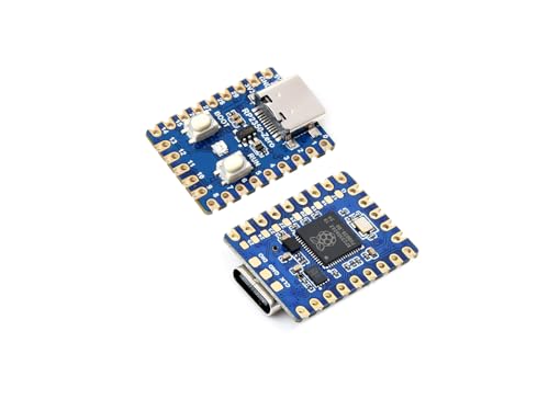 RP2350 MCU Board Zero Pico 2 RP2350 Mini Entwicklungsboard Basierend auf Raspberry Pi RP2350A Mikrocontroller Chip, Dual-Core & Dual-Architektur Design, 4MB Flash-Speicher, Typ-C Anschluss von Waveshare