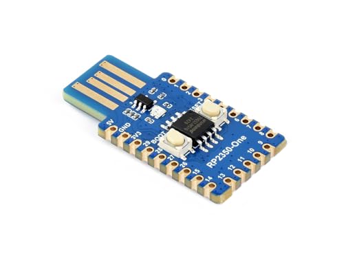 RP2350 One 4MB Flash MCU Board Basierend auf Raspberry Pi RP2350A Dual-core & Dual-Architecture Microcontroller, Pico-Like MCU Board auf PCB Type-A Plug, Unterstützt C/C++, MicroPython von Waveshare