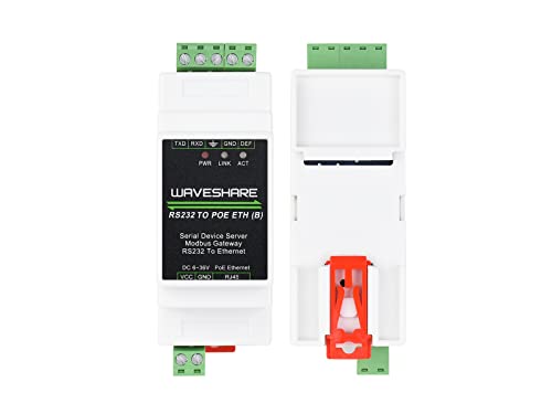 RS232 zu POE Ethernet Konverter Modul, Industrieller RS232 Serieller Server, TCP/IP zu Seriell, Modbus Gateway, Bi-direktionale transparente Datenübertragung zwischen RS232 und Ethernet RS232 zu POE Ethernet Konverter Modul, Industrieller RS232 Serieller Server, TCP/IP zu Seriell, Modbus Gateway, Bi-direktionale transparente Datenübertragung zwischen RS232 und Ethernet von Waveshare