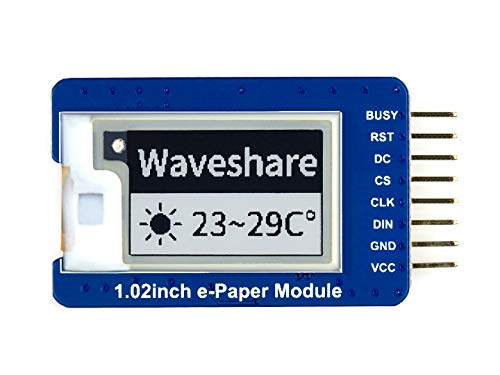 Waveshare 1.02inch E-Ink Display Module 128×80 Resolution Black/White Dual-Color with Embedded Controller Communicating Via SPI Interface Supports Partial Refresh von Waveshare