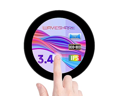 Waveshare 3.4inch DSI Round Capacitive Touch Screen, 800 x 800 Pixels, 10 Point Touch IPS Display Panel, I2C Touch Interface, 170° Viewing Angle, Tempered Glass Panel, Compatible with Raspberry Pi Waveshare 3.4inch DSI Round Capacitive Touch Screen, 800 x 800 Pixels, 10 Point Touch IPS Display Panel, I2C Touch Interface, 170° Viewing Angle, Tempered Glass Panel, Compatible with Raspberry Pi von Waveshare