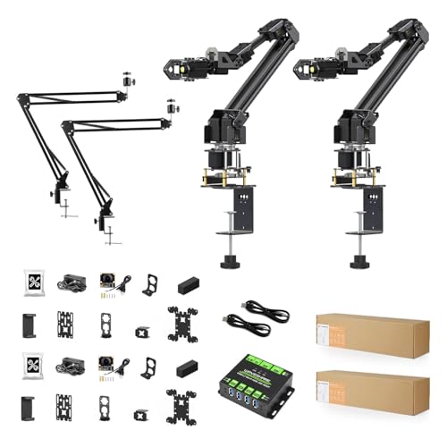 Waveshare 5 + 1 DOF High-Torque Serial Bus Servo Dual Robotic Arm AI Kit, Supports Hugging Face LeRobot AI, ESP32, 2-DOF Wrist Joint, Flexible Expansion, Wireless Control, 5X All-Metal ST3235 Servos von Waveshare