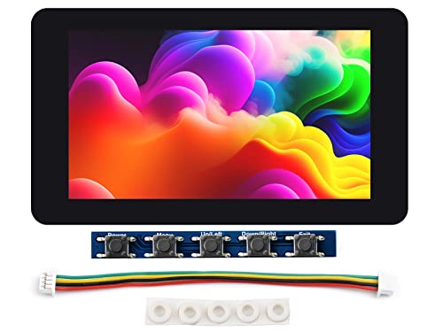 Waveshare 7 inch 5-Point Capacitive Touch Screen Display Kit for Raspberry Pi Zero 7'' 1024×600 Resolution IPS Display Expansion Board,Easy to Build All-in-one Mini Computer von Waveshare