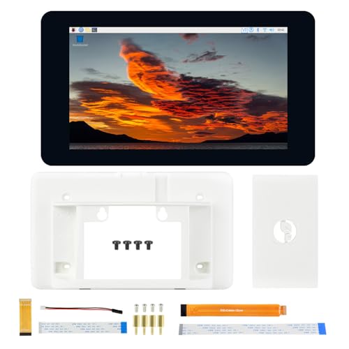 Waveshare 7inch Capacitive Touch Display for Raspberry Pi, with White Protection Case and 5MP Front Camera, 800x480 Pixels, DSI Interface Waveshare 7inch Capacitive Touch Display for Raspberry Pi, with White Protection Case and 5MP Front Camera, 800x480 Pixels, DSI Interface von Waveshare