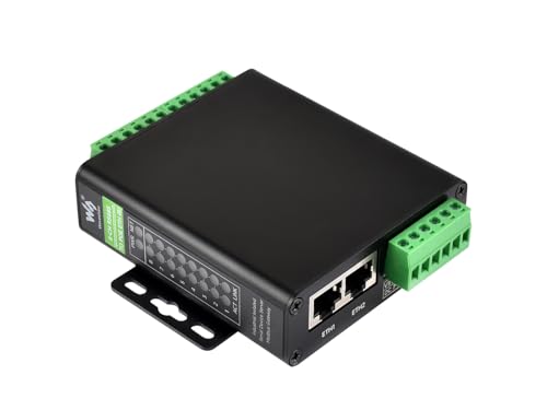 Waveshare 8-Channel RS485 to RJ45 Ethernet Serial Server, Independent Operation, Rail-Mount Isolated Module, Bi-Directional Transmission, Modbus Gateway, Transparent Communication, with PoE Function Waveshare 8-Channel RS485 to RJ45 Ethernet Serial Server, Independent Operation, Rail-Mount Isolated Module, Bi-Directional Transmission, Modbus Gateway, Transparent Communication, with PoE Function von Waveshare
