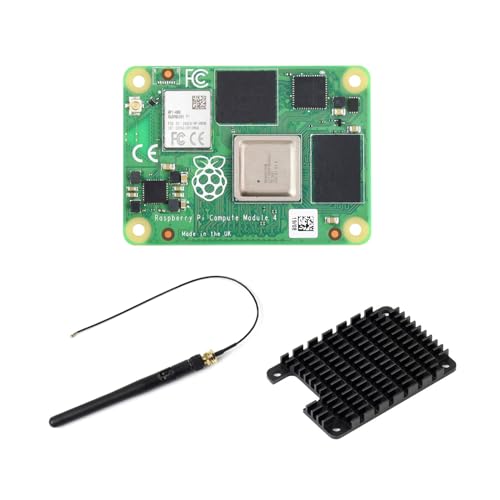 Waveshare CM4 Computing Module Core Board with Heatsink & Antenna, Upgraded Quad Core 64bit CPU, 4GB LPDDR4 SDRAM, 16GB eMMC Flash, 2.4GHz/5GHz Dual Band WiFi, BT5.0 BLE, Dual HDMI 4K Output Waveshare CM4 Computing Module Core Board with Heatsink & Antenna, Upgraded Quad Core 64bit CPU, 4GB LPDDR4 SDRAM, 16GB eMMC Flash, 2.4GHz/5GHz Dual Band WiFi, BT5.0 BLE, Dual HDMI 4K Output von Waveshare