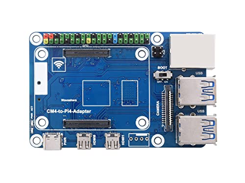 Waveshare CM4-to-Pi4-Adapter for Raspberry Pi CM4, Alternative Solution for Raspberry Pi 4B(Can be Used as Pi 4B by Combining The Adapter with CM4) von Waveshare