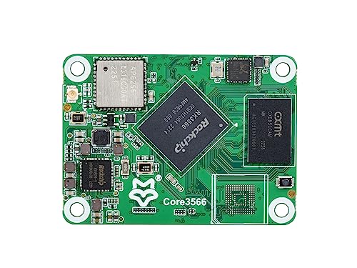 Waveshare Core3566 Module Compatible with Raspberry Pi CM4 and Base Board Rockchip RK3566 Quad-Core Processor with 4GB RAM 0GB eMMC Without Wireless Suitable for Embedded Applications von Waveshare