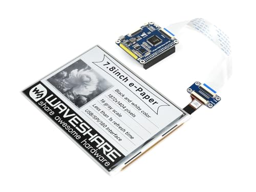 Waveshare 7.8inch E-Paper Display, with IT8951 Driver HAT, Compatible with Raspberry Pi, Supports Black/White 2 Colors von Waveshare