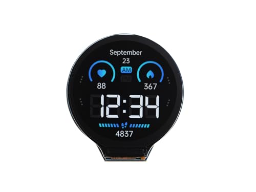 Waveshare ESP32-S3 Development Board with 1.28inch Round LCD Display,32-bit LX7 Dual-core Processor,Support 2.4 GHz Wi-Fi and Bluetooth 5(LE),Embedded GC9A01 Driver Chip von Waveshare