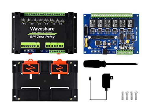 Waveshare Industrial 6-Channel Relay Module for Raspberry Pi Zero WH RS485/CAN Bus Power Supply Isolation Photocoupler Isolation von Waveshare