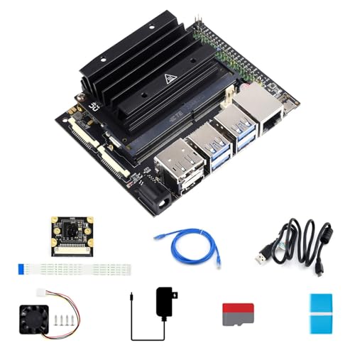 Waveshare Jetson-Nano-DEV-KIT AI Development Board Package B, B01 Alternative, Compatible with Jetson Nano Module/Jetson Xavier NX Core Boards, with 16GB eMMC, 64GB Mirco TF Card and IMX219-77 Camera von Waveshare