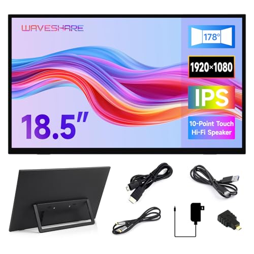Waveshare Luck-Fox 18.5inch Touch Monitor with Stand, Compatible with Raspberry Pi/Jetson Nano and PC, 1920 × 1080, 120Hz Refresh Rate, Mini HDMI/Type-C Display Ports, IPS Screen, 10-Point Touch Waveshare Luck-Fox 18.5inch Touch Monitor with Stand, Compatible with Raspberry Pi/Jetson Nano and PC, 1920 × 1080, 120Hz Refresh Rate, Mini HDMI/Type-C Display Ports, IPS Screen, 10-Point Touch von Waveshare