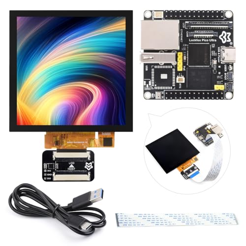 Waveshare Luck-Fox Pico Ultra RV1106 Linux Micro Development Board with 720x720 4inch Touch Display, Integrates Arm Cortex-A7/RISC-V MCU/NPU/ISP Processors, Without WiFi and PoE Module, Kit B von Waveshare