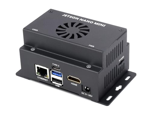 Waveshare Mini-Computer Based On Jetson Nano Module (NOT Included), Onboard Multiple Peripheral Interfaces, Supports Installing WiFi Or 4G Module, Metal Case von Waveshare