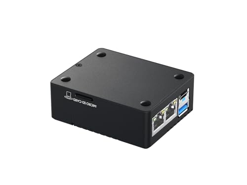 Waveshare Mini Dual Gigabit Ethernet Base Board, Mini-Computer Kit, Compatible with Raspberry Pi Compute Module 5 (NOT Included), for All Variants of CM5, Comes with Case and Power Supply von Waveshare