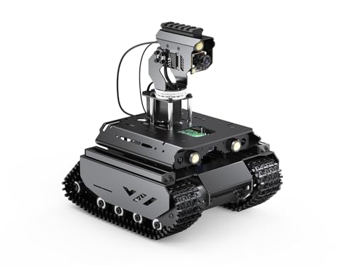 Waveshare Open-Source Off-Road Tracked AI Robot, Compatible with Raspberry Pi 4B, Dual Controllers, Computer Vision, Comes with Pan-Tilt Module, PI4B-4GB Included von Waveshare