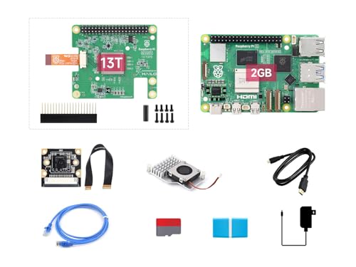 Waveshare PI5-2GB AI Kit C, with Pi5-2GB & PI5 AI Acce C kit, BCM2712 Processor, 2.4GHz Quad-Core 64-Bit Arm Cortex-A76 CPU, RP1 I/O Controller von Waveshare